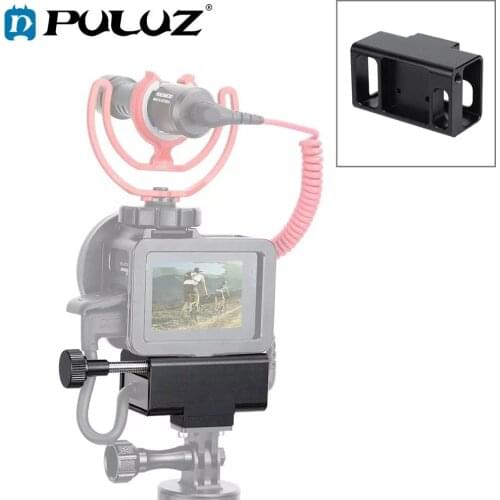 PULUZ For GoPro Accessories Microphone Adapter CNC Aluminum Alloy Housing Protective Shell Case for GoPro HERO7 /6 /5