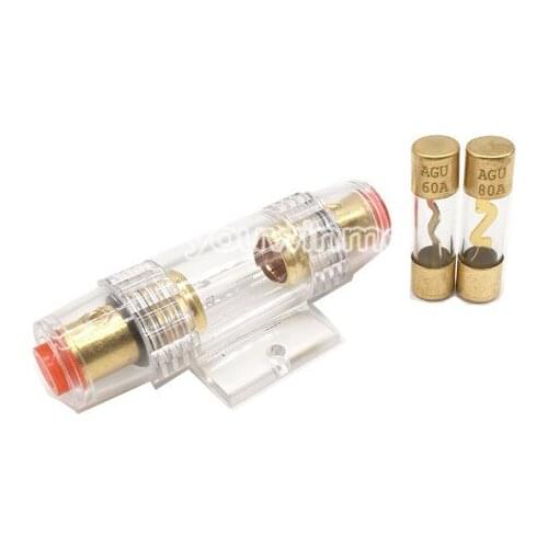1pc 4/8 Gauge AGU Car Audio Fuse Holder 60A 80A For Car Stying Auto Amplifier Module Truck Stereo Systems Electronics