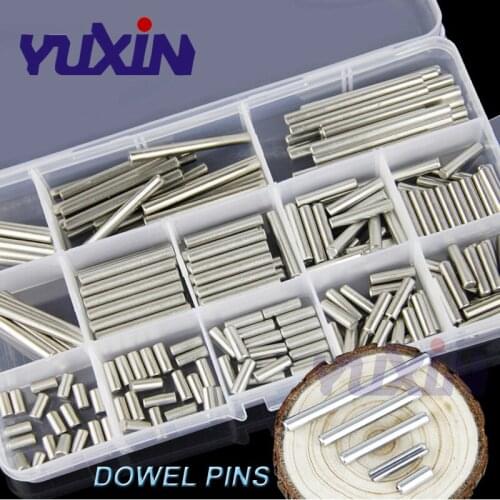 Free Shipping DIN6325 Dowel Pins 304 Stainless Steel M2 M3 M4 M5 M6 Parallel Pins Fastener Solid Cylinder Pin GB119 Fastener Kit