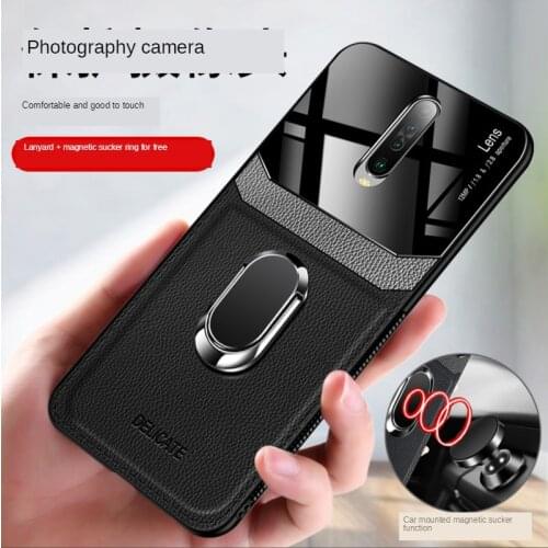 Case For Xiaomi Redmi Note 8 7 9 K20 K30 Cover Armor Back Coque For Redmi 9 9a 8 8a 7 7a Hard Glass Leather Cover Ring Holder