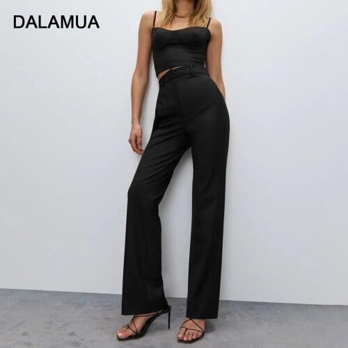 Женские брюки с высокой талией DALAMUA China At AliExpress