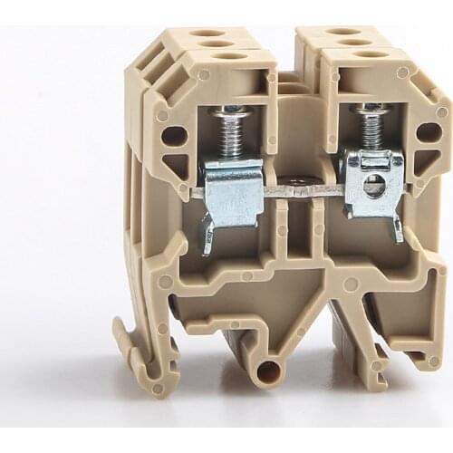 Din Rail Terminal Blocks 10Pcs SAK-6EN Weidmuller Connector Screw Connection SAK6EN Wire Conductor