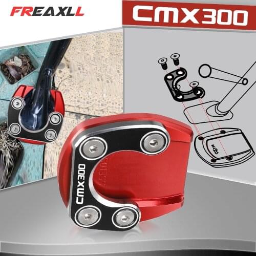 For Honda Rebel CMX 300 500 CMX300 CMX500 2017-2021 Motorcycle Kickstand Extension Pad Side Stand Enlarger Plate 2020 2019 2018