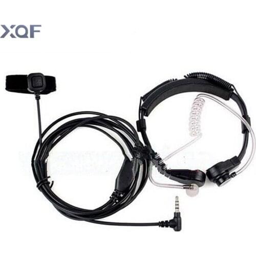 Flexible Throat Mic Microphone Covert Acoustic Tube Earpiece Headphone For Yaesu Vertex VX-3R 5R FT50R 60R 210A Two Way Radio