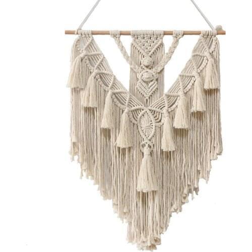 Hand-woven Tapestry Pendant Macrame Wall Hanging Tapestry Bohemian Crafts Gorgeous Decoration for Home Decor