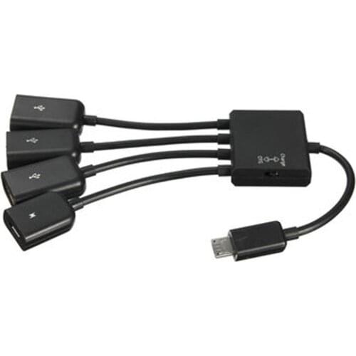 4 In 1 Micro USB Power Charging Host OTG Hub Adapter Cable for Samsung Galaxy S2 Galaxy Note S3/S4/S5 Tab3 8.0 927#2