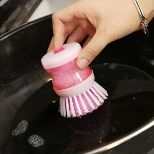 Creative plastic automatic filling pot brush washing brush cleaning hydraulic brush brush pot artifact