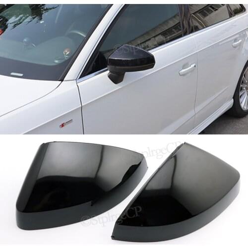 2pcs For Audi A3 S3 8V RS3 Car Rearview Mirror Cover Cap Shell Housing door side wing mirror cover 2013 2014 2015 2016 - 2019