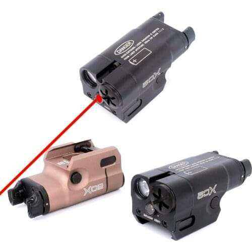 XC2 Laser Light Compact Pistol Flashlight With Red Dot Laser Tactical LED MINI White Light 200 Lumens Airsoft Flashligh