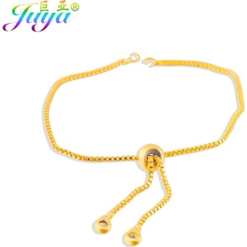 Wholesale Metal Chains DIY Women Men Adjustable Chains Bracelets Copper Box Chains Accessories For Bracelets Jewelry Making