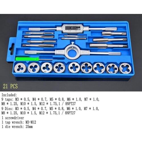 Taps Banya Hardware Tools / hand tapping wrench Banya cutter hand / 21PCS