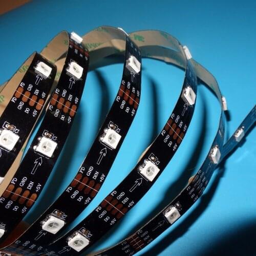 Addressable 5m 30LEDs/m DC5V WS2813(WS2811 protocol)RGB led pixel strip,NON-waterproof,with 30pixels/M;BLACK PCB