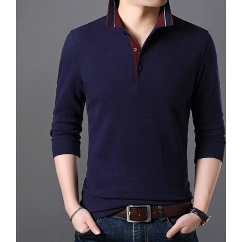 New age season cotton men T-shirt lapel Polo shirt leisure mens clothing