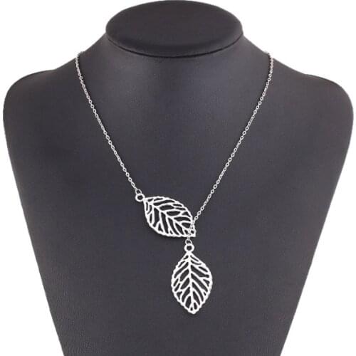 Top Famous Two Leaves Necklace Women, 60cm Long Cool Pendant Necklaces for Women Neckless Men Jewelry Aliexpress