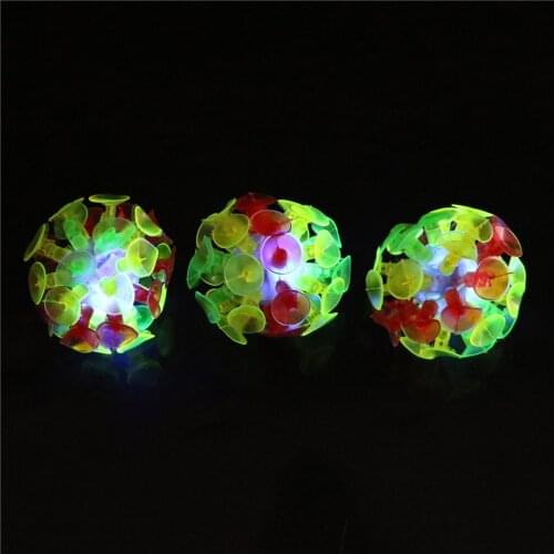 Plastic Soft Sucker Sticky Adhesive Glowing Ball Toy Outdoor Fun Sport Game Educational Novelty Toys