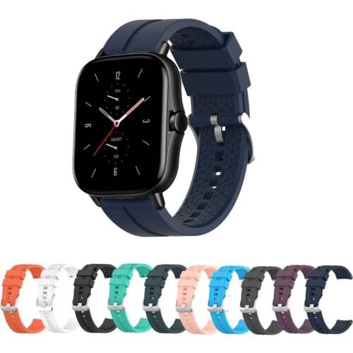 20mm Sport Replace Watchband For Huami Amazfit GTS 2 Mini 2e Strap Silicone Wristbands Bracelet For Amazfit GTR 42mm Bip S/U Pro
