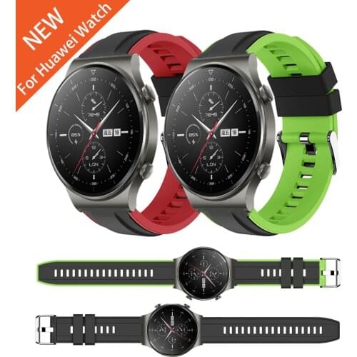 For HUAWEI Watch GT 2 Pro Silicone Wristband Strap Band Bracelet for Huawei GT 2e GT2 46mm & HONOR MagicWatch 2 46mm Watchbands