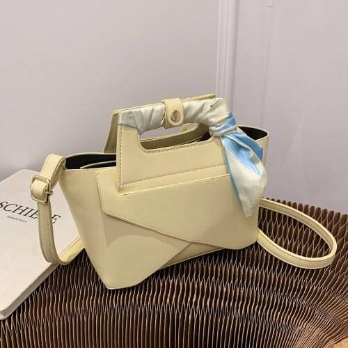 Luxury Handbags Solid Color Ribbon Messenger Bag 2021 New Fashion High Quality PU Soft Leather Womens Designer Shoulder Handbag