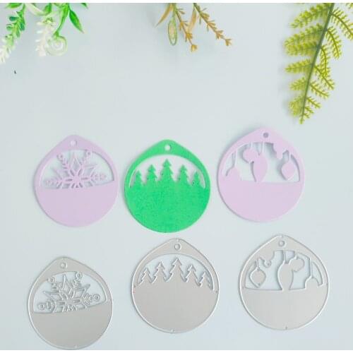Christmas tree snowflake tag decoration metal cutting mold, DIY scrapbook, photo album, relief card, handicraft mold