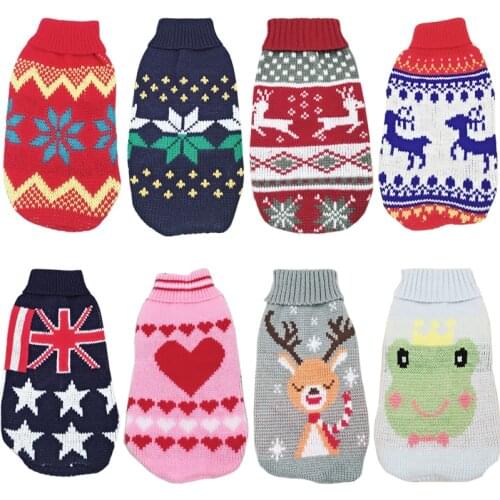 Christmas Cat Dog Sweater Pullover Winter Pet Costume for Small Dogs Chihuahua Sphynx Puppy Mascotas Clothing ubranka dla psa