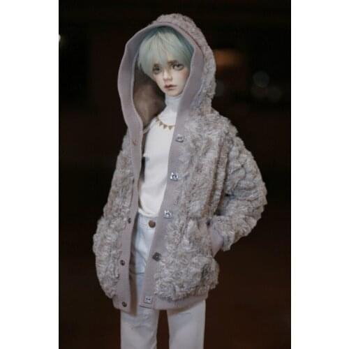 BJD Grey Outfits Clothing Top Coat For 1/4 17" Tall MSD DK DZ AOD DD Doll Wear Free Shippiing HEDUOEP