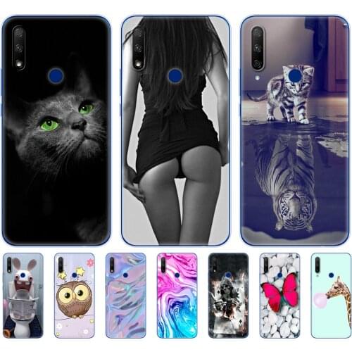 Silicon case for huawei honor 9x Case Soft TPU phone Back Cover for honor 9x premium Fingerprint Hole Russian 5.69 inch Coque