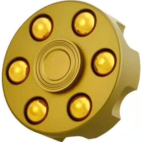 Fingertip Spinner Anti-Stress Gyro Revolver Bullets Toys Metal EDC Removable Stress Relief Gyroscope Fidget Toy