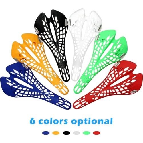 Ultra-Light Plastic Bicycle Saddle Mountain MTB Bike Saddle Seat PVC Cushion Cycling Seats 6 Colors Cycling Part Accessories