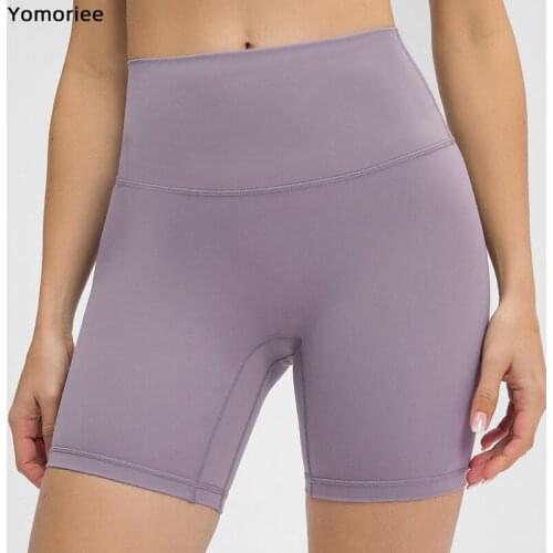 Spring/Summer Solid-color Yoga Shorts Tight Elastic Sports Fitness Three-point Pants Sports Shorts Women No Front Seam Legging