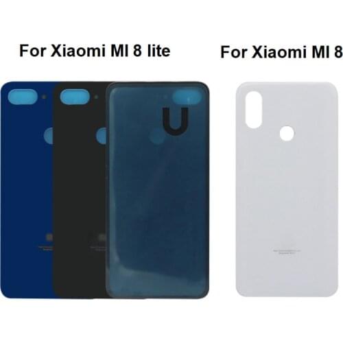 6.21 Inches For Xiaomi Mi 8 Back Battery Cover Glass Panel Rear Door Housing Case With Adhesive For Xiaomi Mi8 M1803E1A
