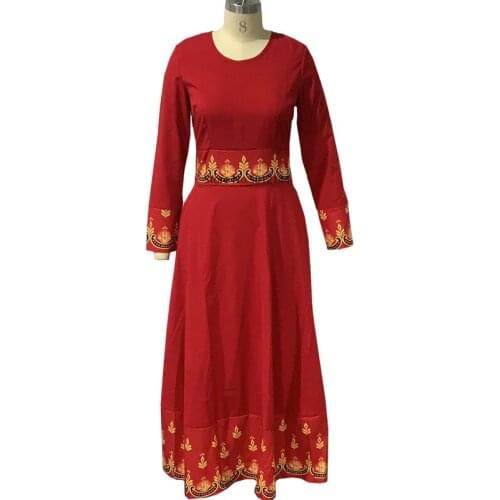 Spring Summer Dress Women 2021 Casual Plus Size Slim Vintage Print Ball Gown Maxi Dresses Elegant Sexy Evening Long Party Dress