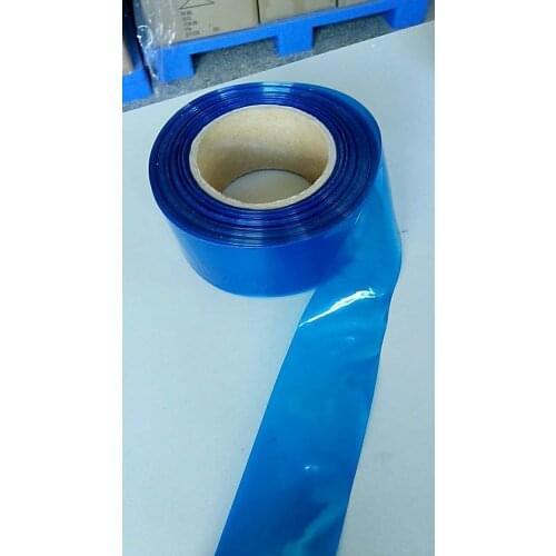 1m Transparent Blue Lipo Battery Casing PVC Heat Shrinkable Tube 18650 Wrap Battery Film 32 50 110mm DIY Kits 100cm
