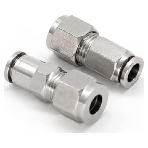 10pcs PZ6-6,PZ8-8,PZ10-10,PZ12-12,PZ14-14,PZ16-16,304 Stainless Steel Bulkhead Connector