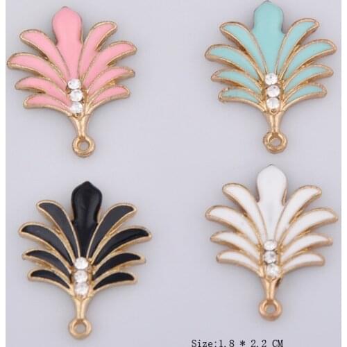 10pcs 22*18mm DIY Fashion dangle leaf charms jewelry making wholesale handmade, metal leaves Pendant alloy earring accessories
