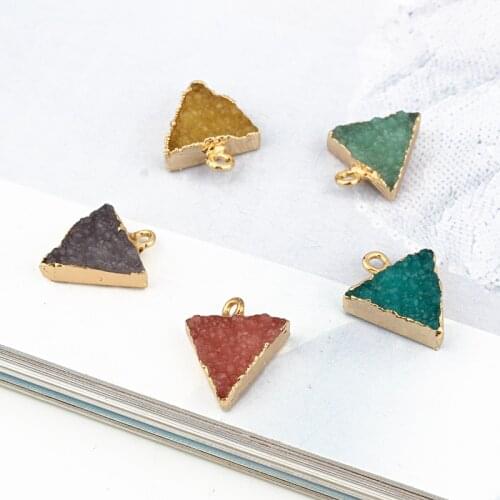 2pcs Minimalist Triangle Bracelet Base Findings Resin Charms Geometric Jewelry Making DIY Earrings Simple Accessories F263