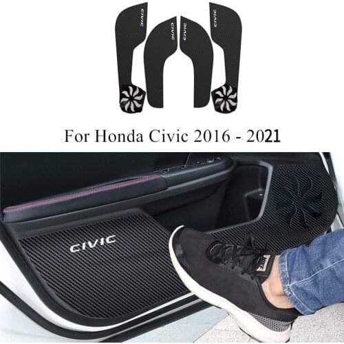 4 pcs Car Door Anti-kick Pad Protector Mat Anti-dirty Mat Stickers Waterproof For Honda Civic 2016 2017 2018 2019 Accessories