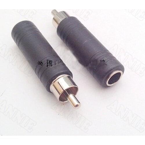 50pcs/lot Female 6.5 To RCA Male Audio Adapter AV Adapter