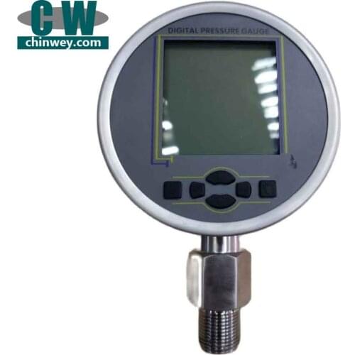 80mm 0 to 0.16-60MPA(8700PSI) For Choice Stainless Steel LED Digital Electric Pressure Gauge Meter Manometer High precision