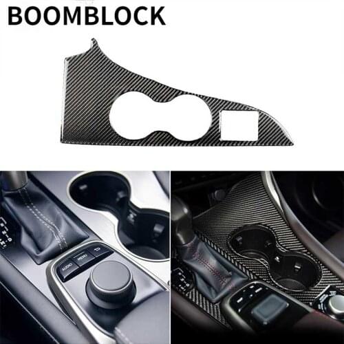 Car Center Console Water Cup Holder Gear Panel Cover Trim Frame Carbon Fiber Sticker For Lexus RX300 270 200T 450H 2016-2019