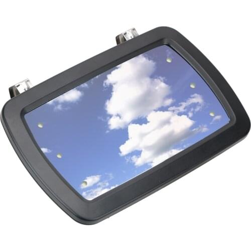 Automobile Make Up Mirror with Six LED Lights Universal Car Sun Visor Mirror Makeup Sun-shading Cosmetic Mirror Vanity Mirror