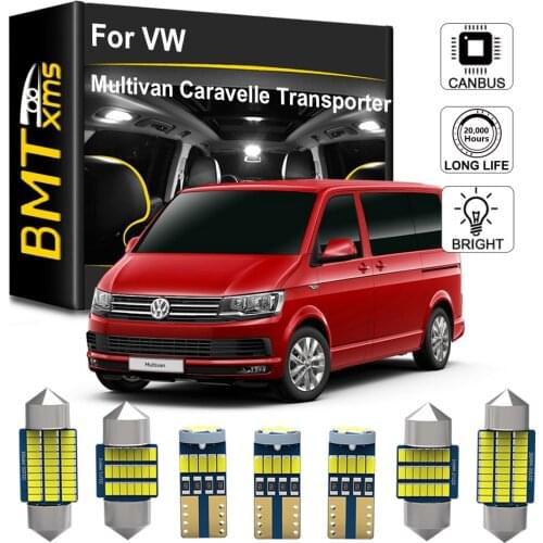 BMTxms Canbus LED Interior Lights For Volkswagen VW T4 T5 T6 Caravelle Multivan Transporter 1990-2003 2003-2015 2005 2016-2018