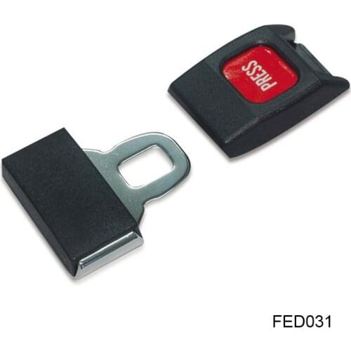 Black Released Push Press Button Seat Belt Buckle With Tongue (FED031)