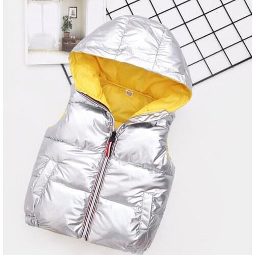 Childrens down jacket boys and girls wear vest in autumn and winter