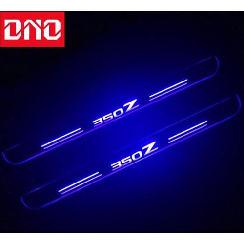 DNO Door Sill Scuff Plate Pedal Ligths For Nissan 305Z Threshold Led Bar Pathway Dynamic Welcome Lamp