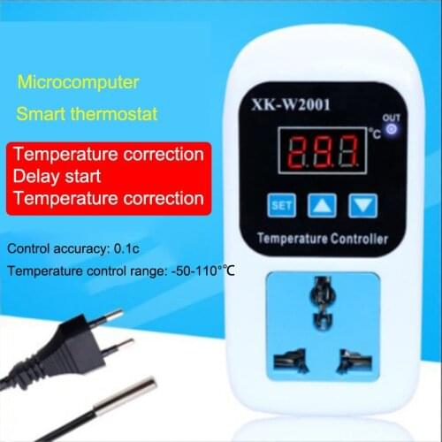 XK-W2001 electronic temperature control socket temperature controller automatic switch adjustable digital thermoregulator