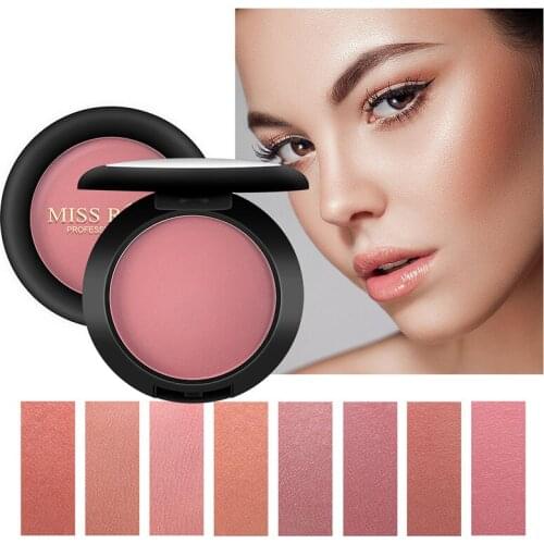 Hot New 12 Colors Mineral Blush Palette Shimmer Matte Rosy Round Blusher Powder High Quality Make Up Face Blusher Easy To Wear