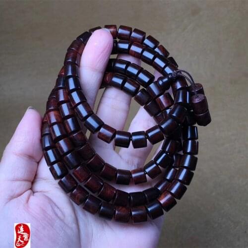 Hainan Dalbergia odorifera Old Material Hand-held Vehicle Hanging Background Clean Men andWomen Handstring Bracelet Buddha Beads