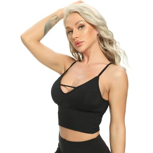 Hot Fitness Womens T-shirts Workout Yoga Vest Beauty Back Sports Bra Backless Crop Top Gym Running Yoga Shirts Hollow Tank Top