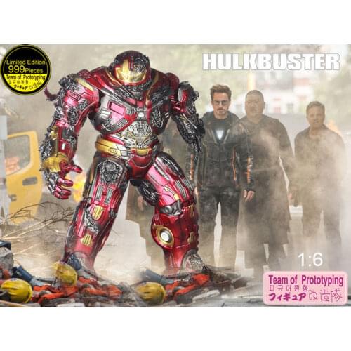 Marvel Avengers Hulkbuster 30cm Battle Damaged Limited Edition 999 Statue PVC Action Figure Collectible Model Toys