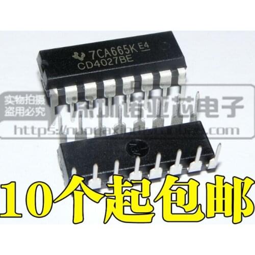 Xinyuan 10pcs/lot CD4027BE DIP16 CD4027 DIP CD4027BE new and original IC
